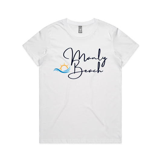 Lost Manly Custom Manly Beach Logo Limited Edition AS Colour Women's Maple Tee