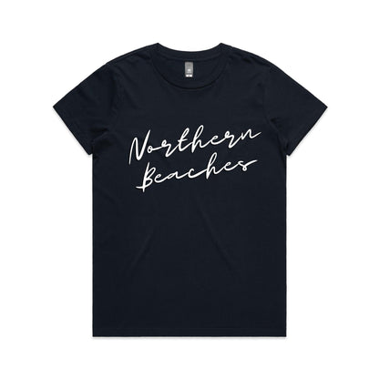 Lost Manly custom logo Northern Beaches AS Colour Women's Maple Tee - Lost Manly Shop