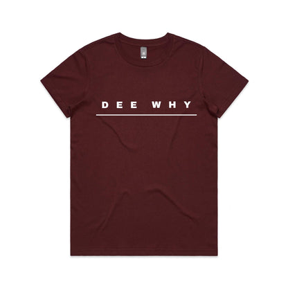 Lost Manly custom logo Dee Why edition AS Colour Women's Maple Tee - Lost Manly Shop