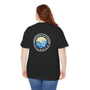 Heavy Cotton T-Shirt with free Canva custom designed logo front and back 