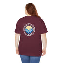 Heavy Cotton T-Shirt with free Canva custom designed logo front and back 
