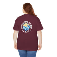 Heavy Cotton T-Shirt with free Canva custom designed logo front and back 