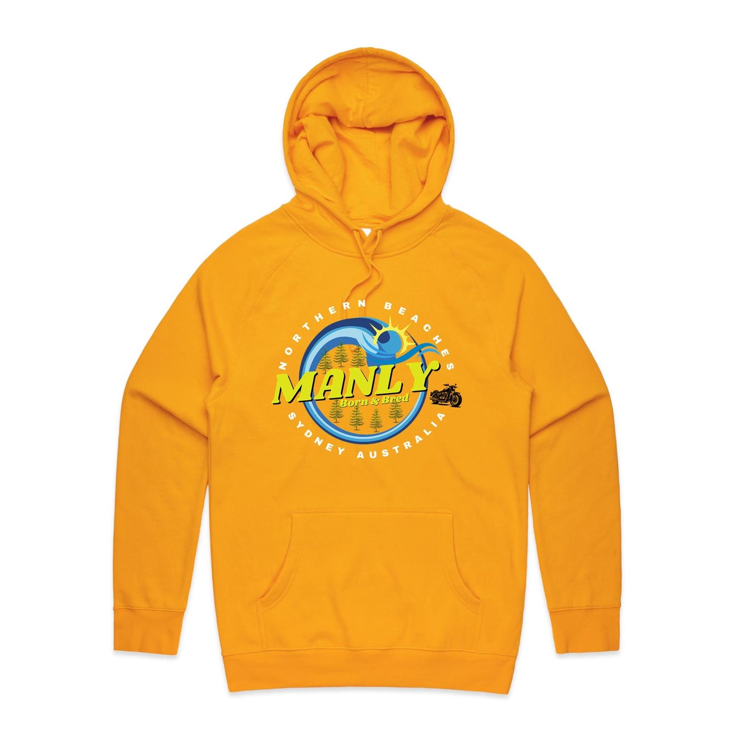 Lost Manly custom logo The Manly Barry Born & Bred edition AS Colour - Supply Hood - Lost Manly Shop