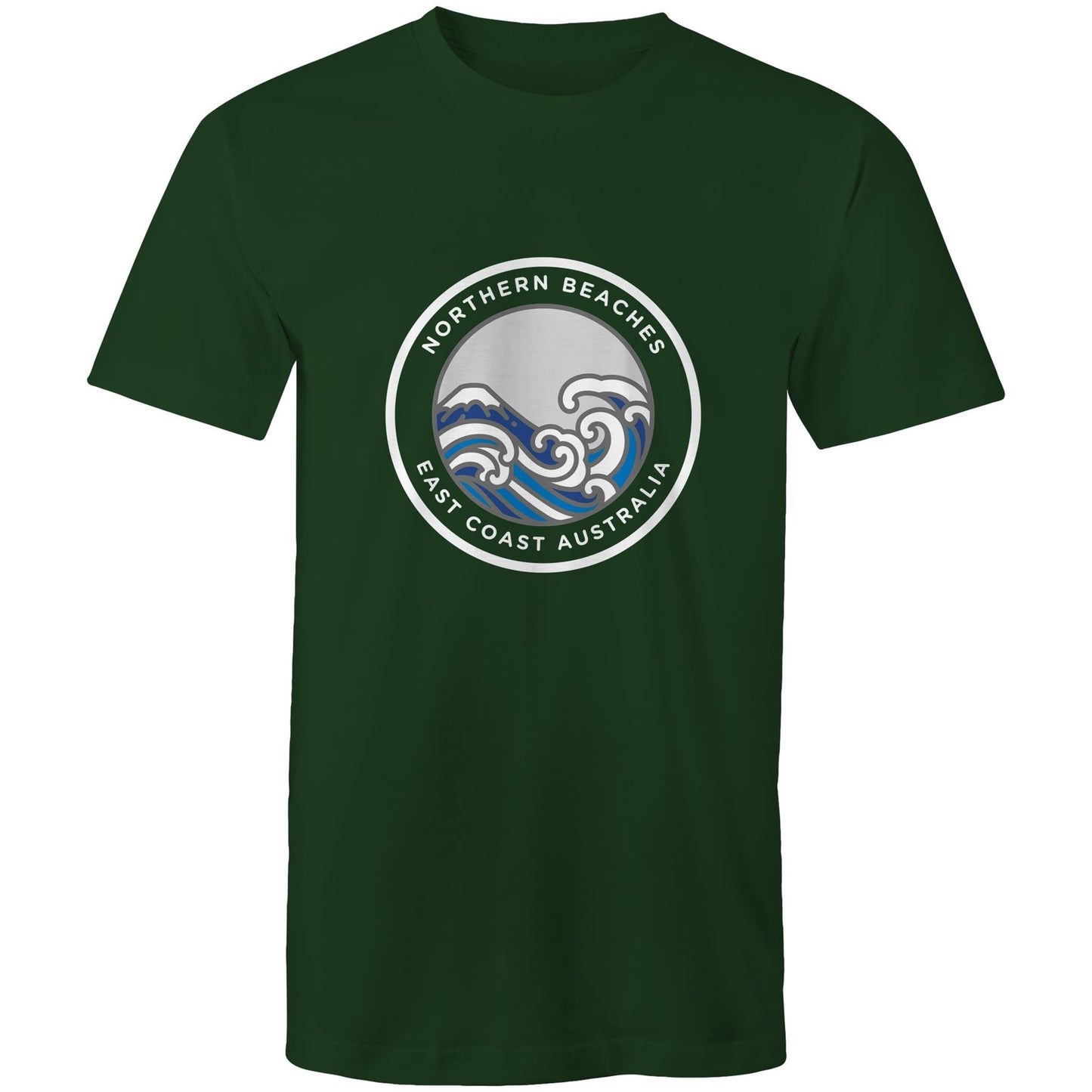 Northern Beaches East Coast Australia logo on Quality Cotton Adult T-Shirt Ogo Merch