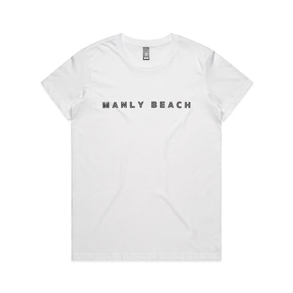 Manly Beach custom logo AS Colour Women's Maple Tee 