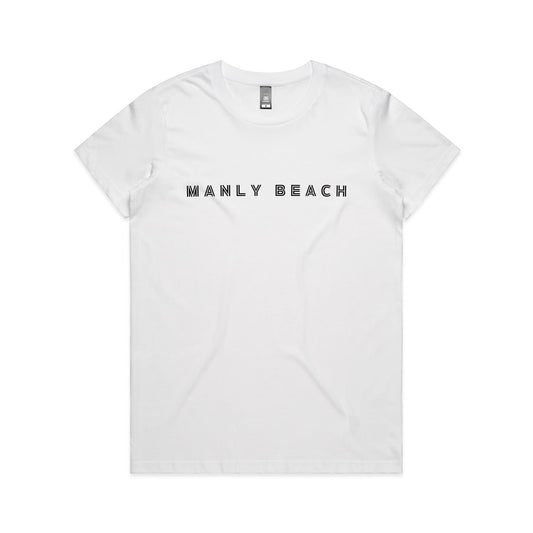 Manly Beach custom logo AS Colour Women's Maple Tee 