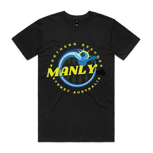 Lost Manly custom logo edition The Manly Barry AS Colour Staple Tee - Lost Manly Shop