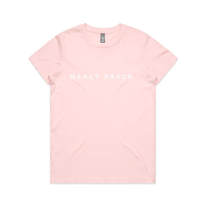 Manly Beach custom logo print on AS Colour Women's Maple Tee 