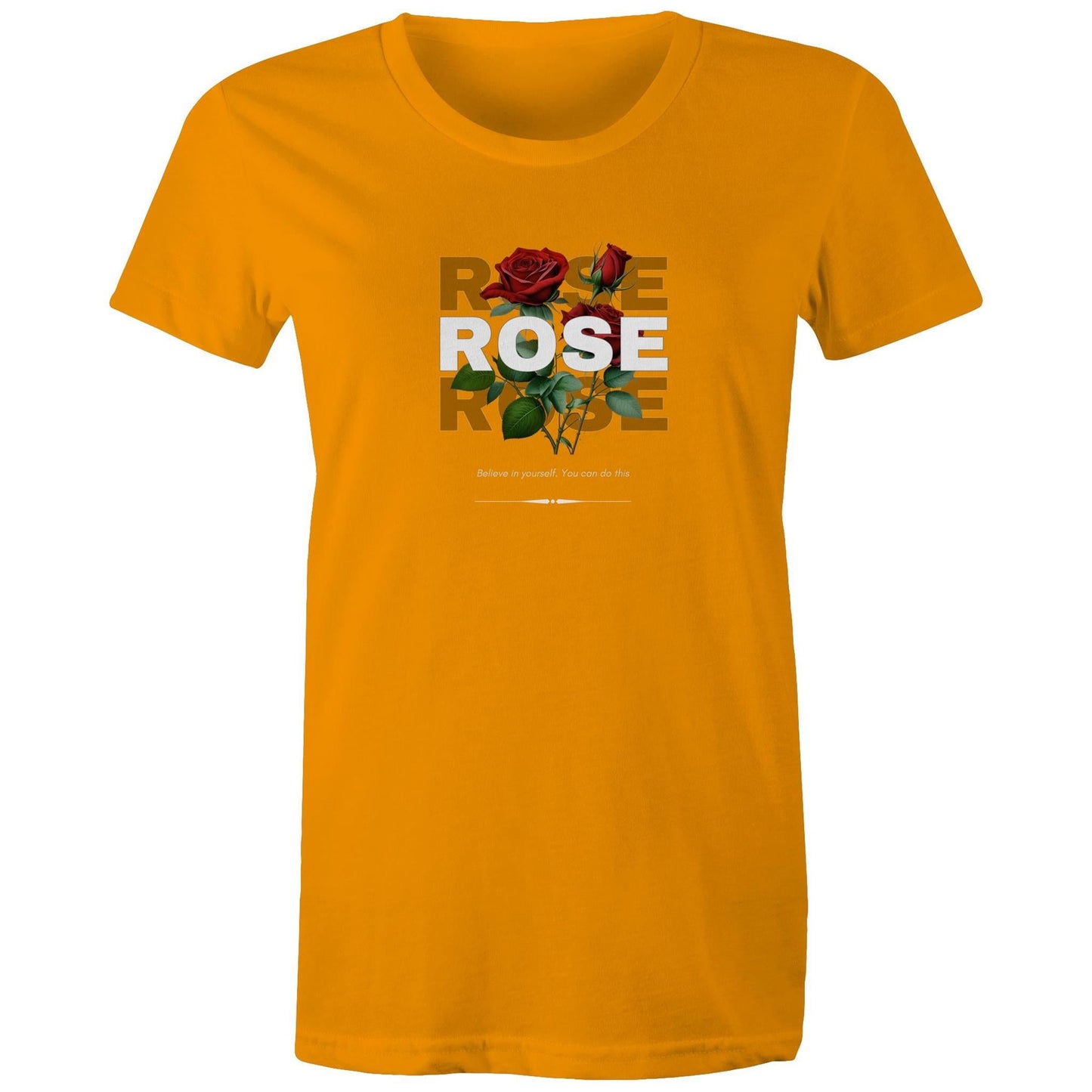 Women's Maple Tee Rose custom logo 