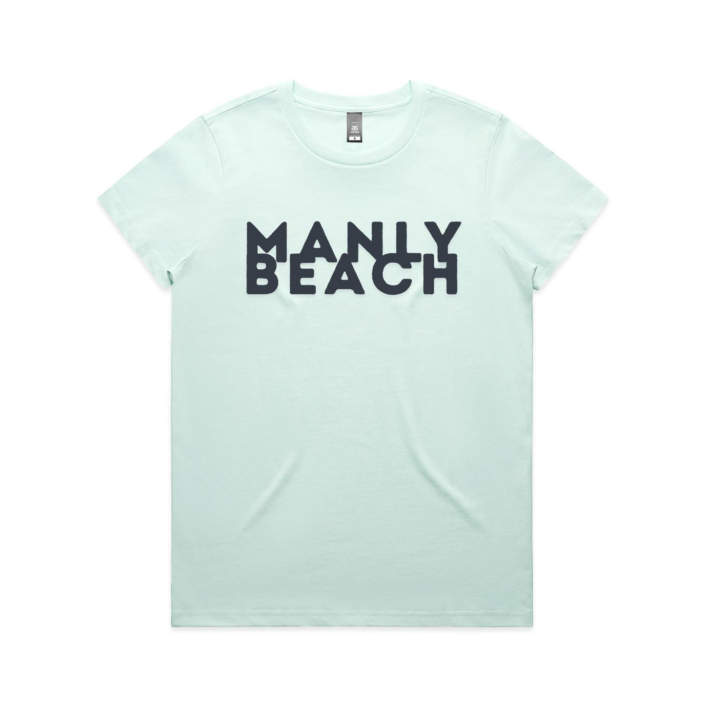 Lost Manly Custom Logo Manly Beach Edition AS Colour Women's Maple Tee. - Lost Manly Shop