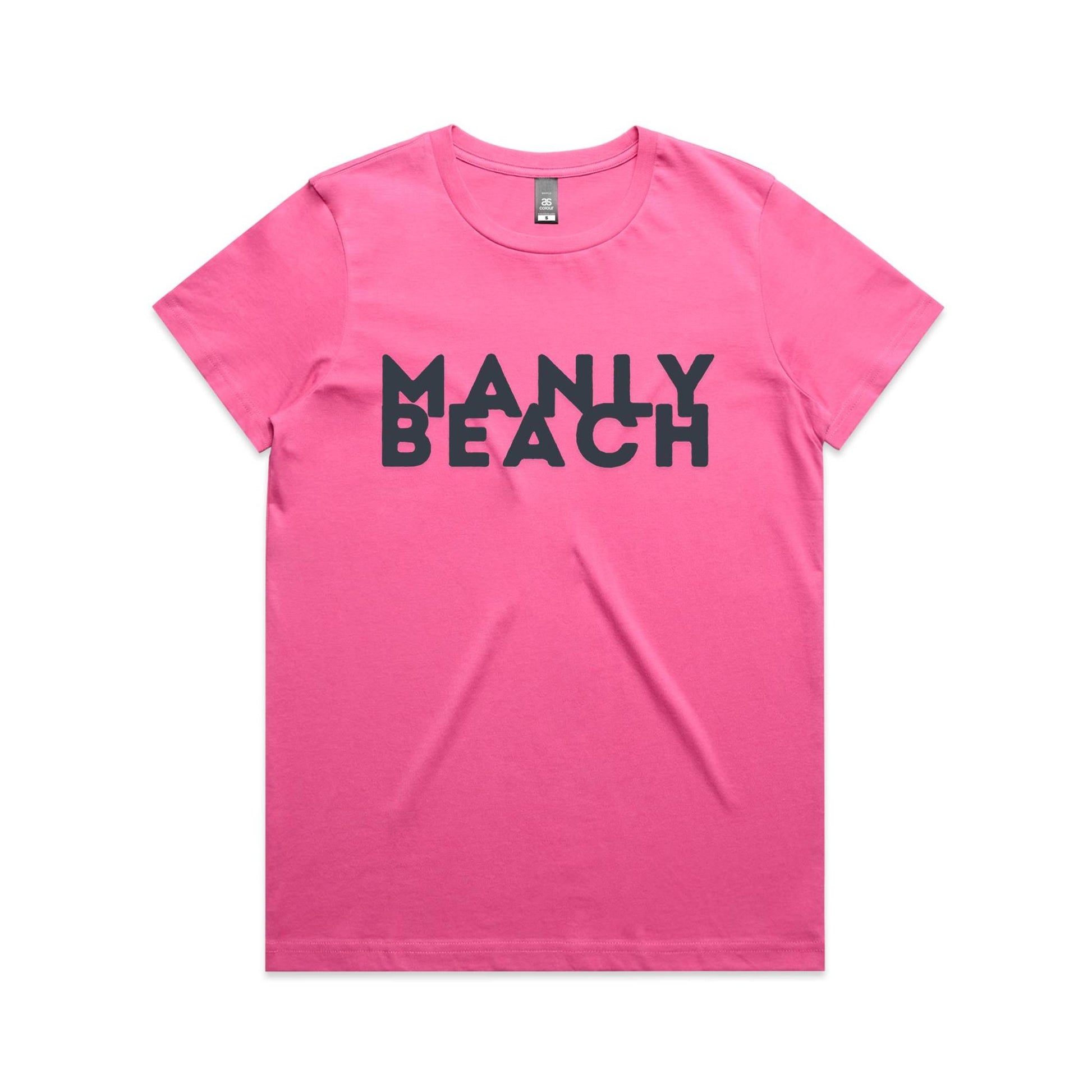 Lost Manly custom logo Manly Beach edition AS Colour Women's Maple Tee - Lost Manly Shop