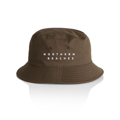 AS Colour Bucket Hat Northern 'Beaches customised logo with white font 