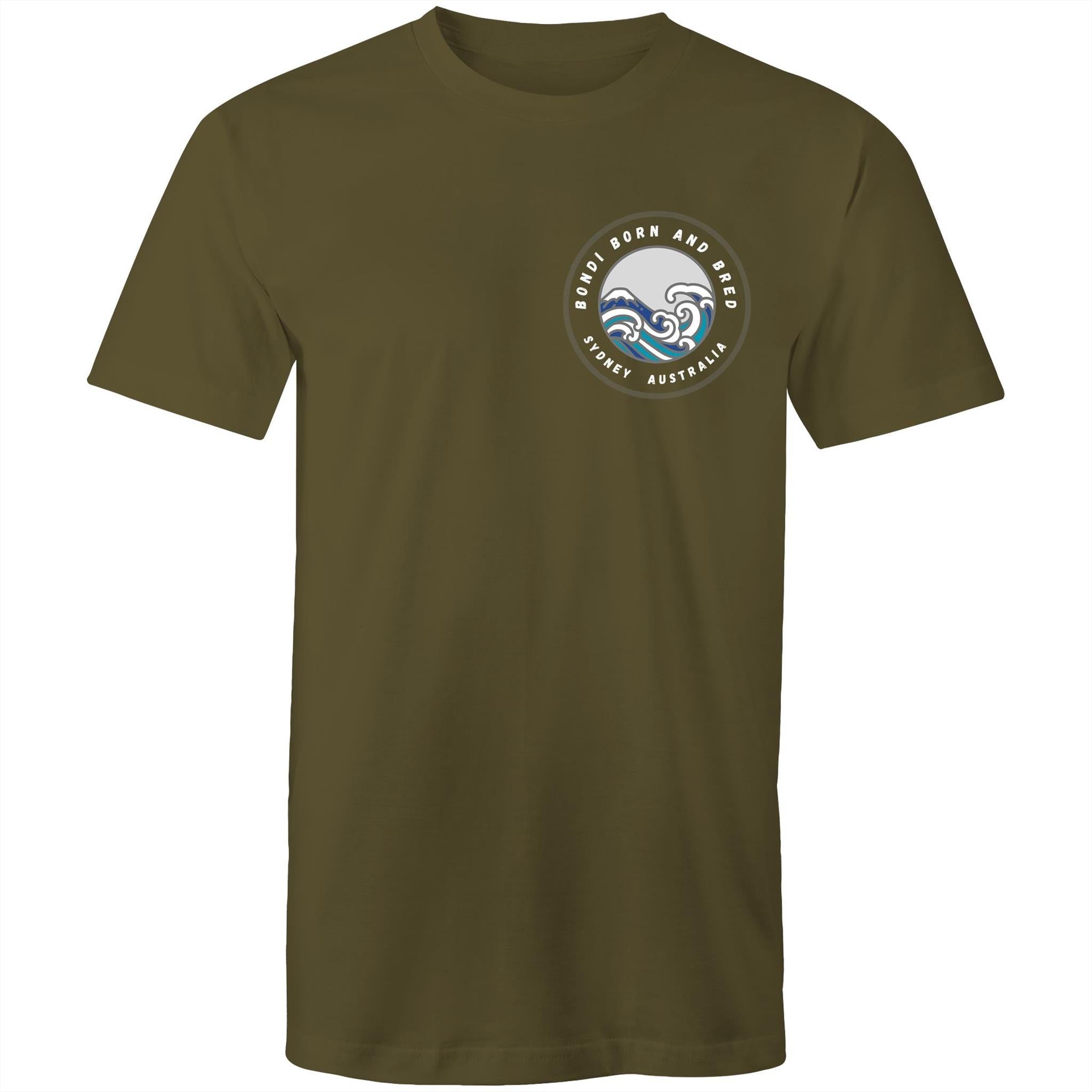 AS Colour Staple - Mens T-Shirt Bondi Born and Bred custom logo front Ogo Merch