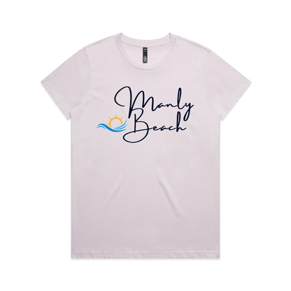 Lost Manly Custom Manly Beach Logo Limited Edition AS Colour Women's Maple Tee - Lost Manly Shop