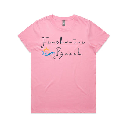 Lost Manly Custom Freshwater Beach Logo Limited Edition AS Colour Women's Maple Tee