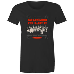 Women's Maple Tee Music is my Life 