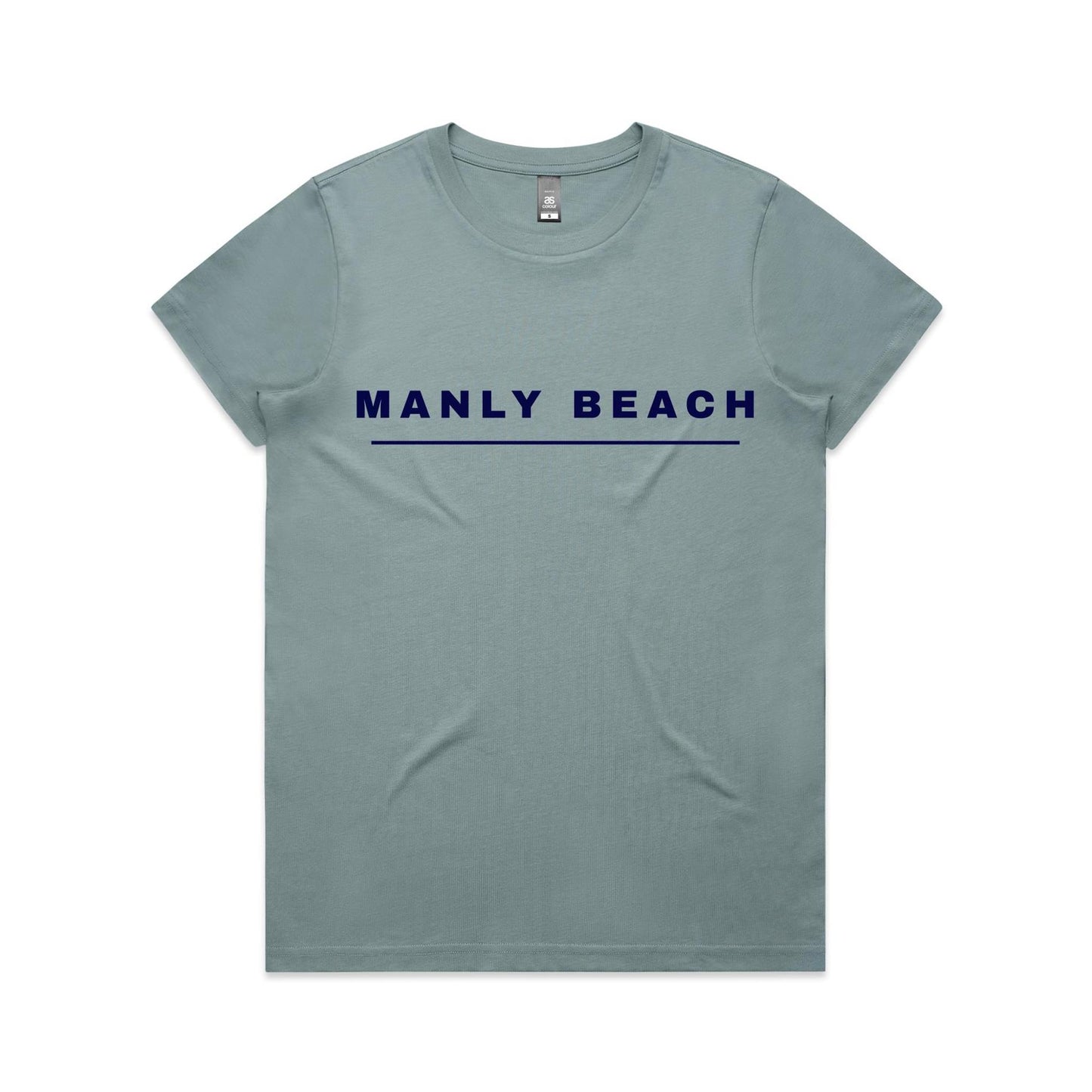 Lost Manly custom logo Manly Beach edition AS Colour Women's Maple Tee - Lost Manly Shop