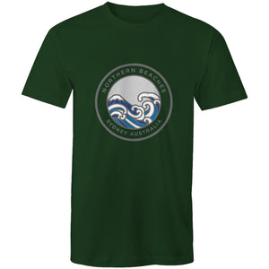 Northern Beaches East Coast Australia logo on Adult Quality Cotton T-Shirt Ogo Merch