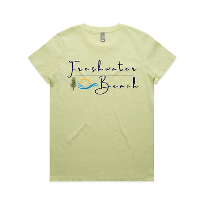 Lost Manly Custom Freshwater Beach Logo Limited Edition AS Colour Women's Maple Tee - Lost Manly Shop