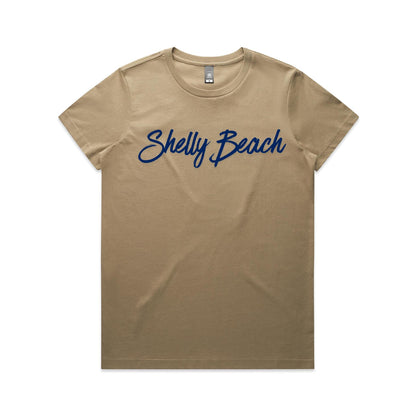 Lost Manly Custom Shelly Beach Logo Edition AS Colour Women's Maple Tee - Lost Manly Shop