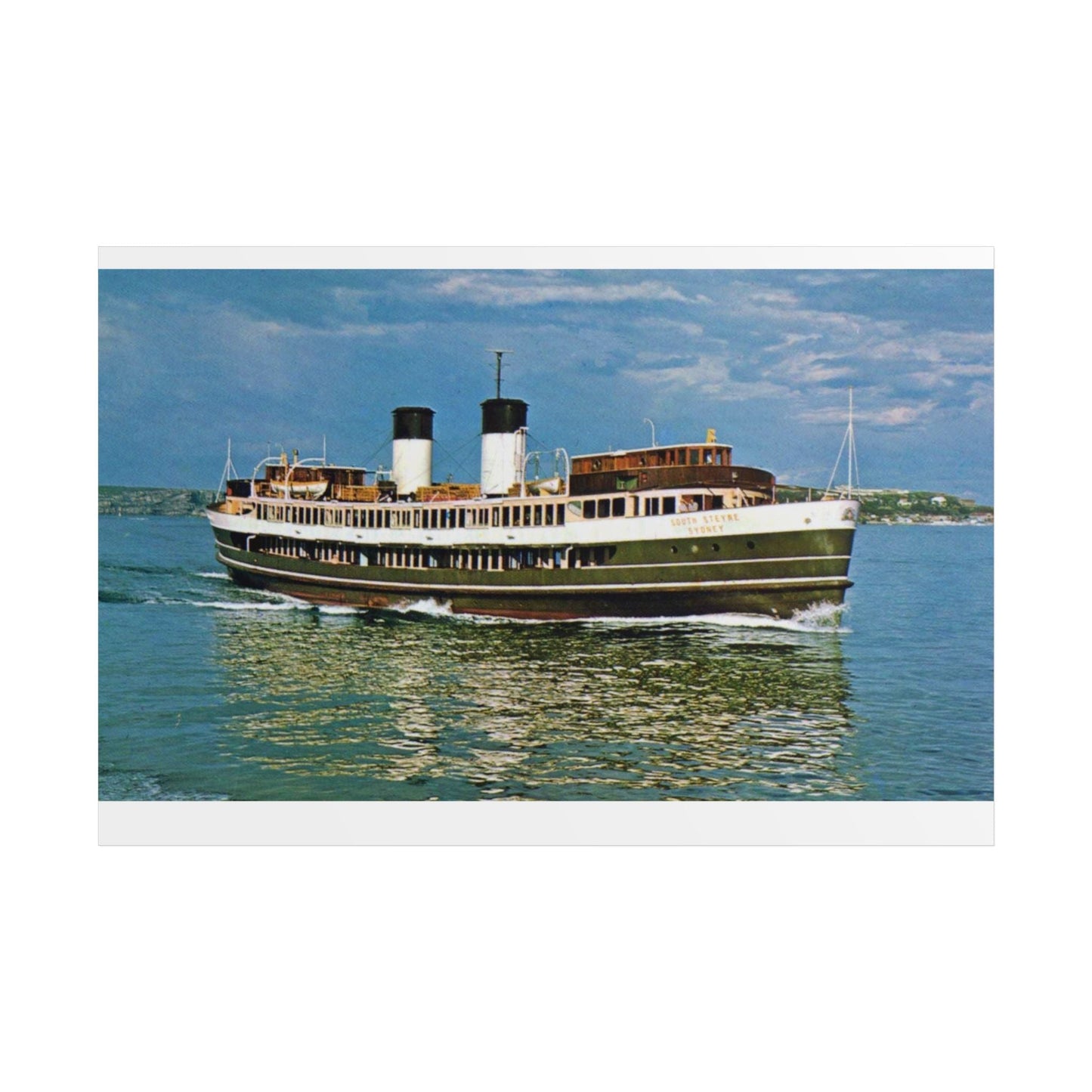 South Steyne Colour Poster - Nautical Wall Art, Coastal Decor, Beach House Print, Gift for Sailors, Age Spots Included 