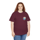 Heavy Cotton T-Shirt with free Canva custom designed logo front and back 