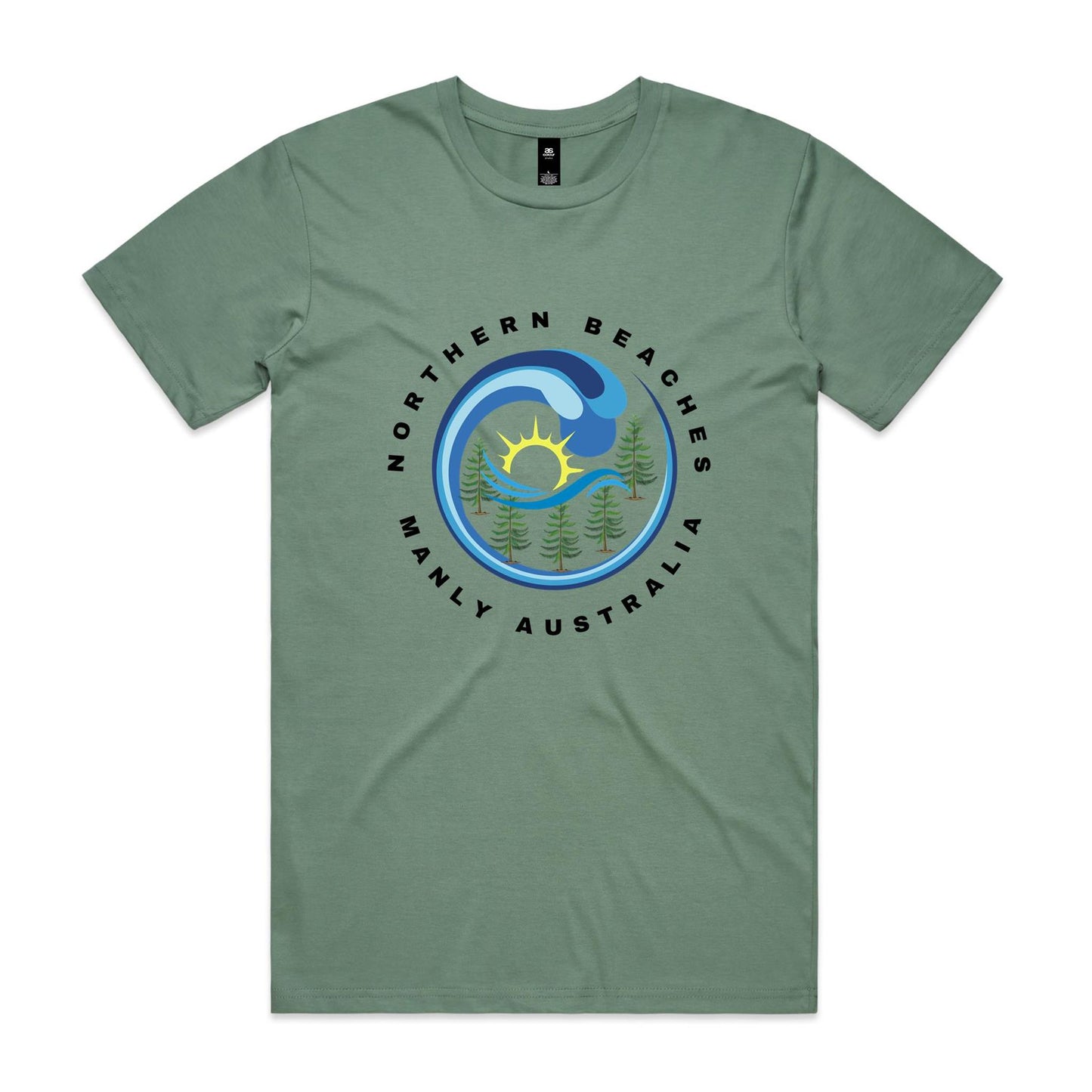 Lost Manly custom logo edition Manly AS Colour Staple Tee - Lost Manly Shop