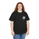 Heavy Cotton T-Shirt with free Canva custom designed logo front and back 