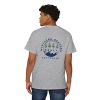 "The Westwood" Northern Beaches custom design different logo front and back Heavy Cotton Pocket Tee Printify