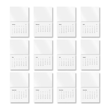 TESTING 2027 Minimal Wall Calendar — Clean Monthly Grid Planner