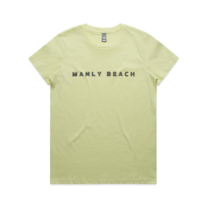 Manly Beach custom logo AS Colour Women's Maple Tee 