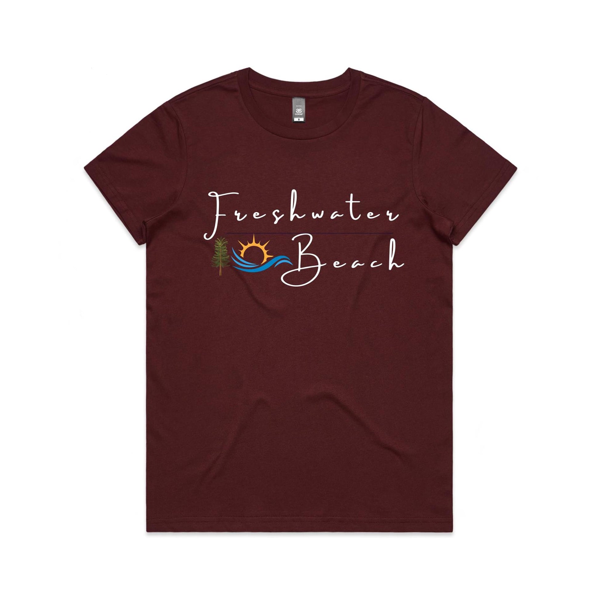 Lost Manly custom logo Freshwater Beach edition AS Colour Women's Maple Tee - Lost Manly Shop