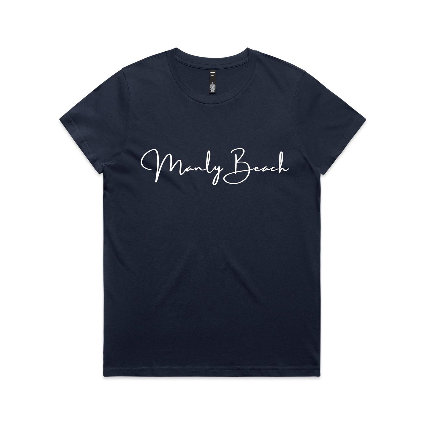 Lost Manly custom logo Manly Beach edition AS Colour Women's Maple Tee - Lost Manly Shop