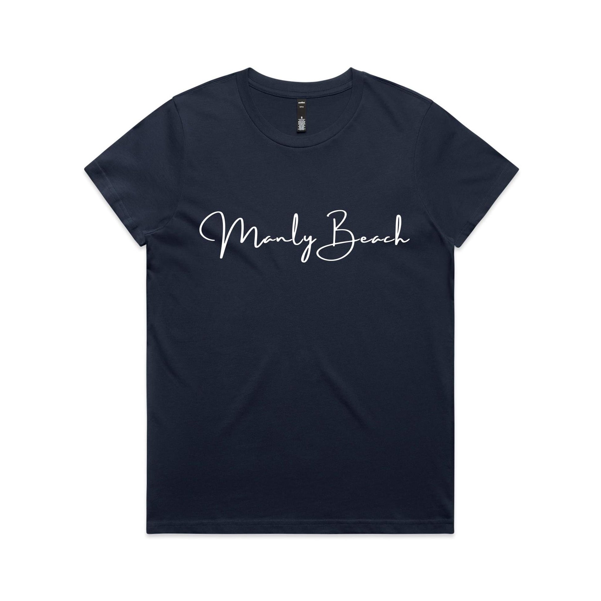 Lost Manly custom logo Manly Beach edition AS Colour Women's Maple Tee - Lost Manly Shop