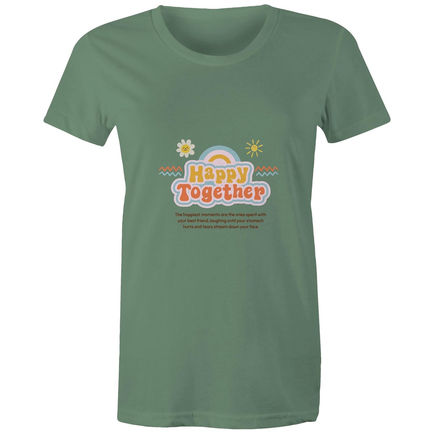 Maple Tee Happy Together Logo Print 