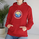 Hoodie with free Canva custom design logo front back Bondi bnb/Bilgola 