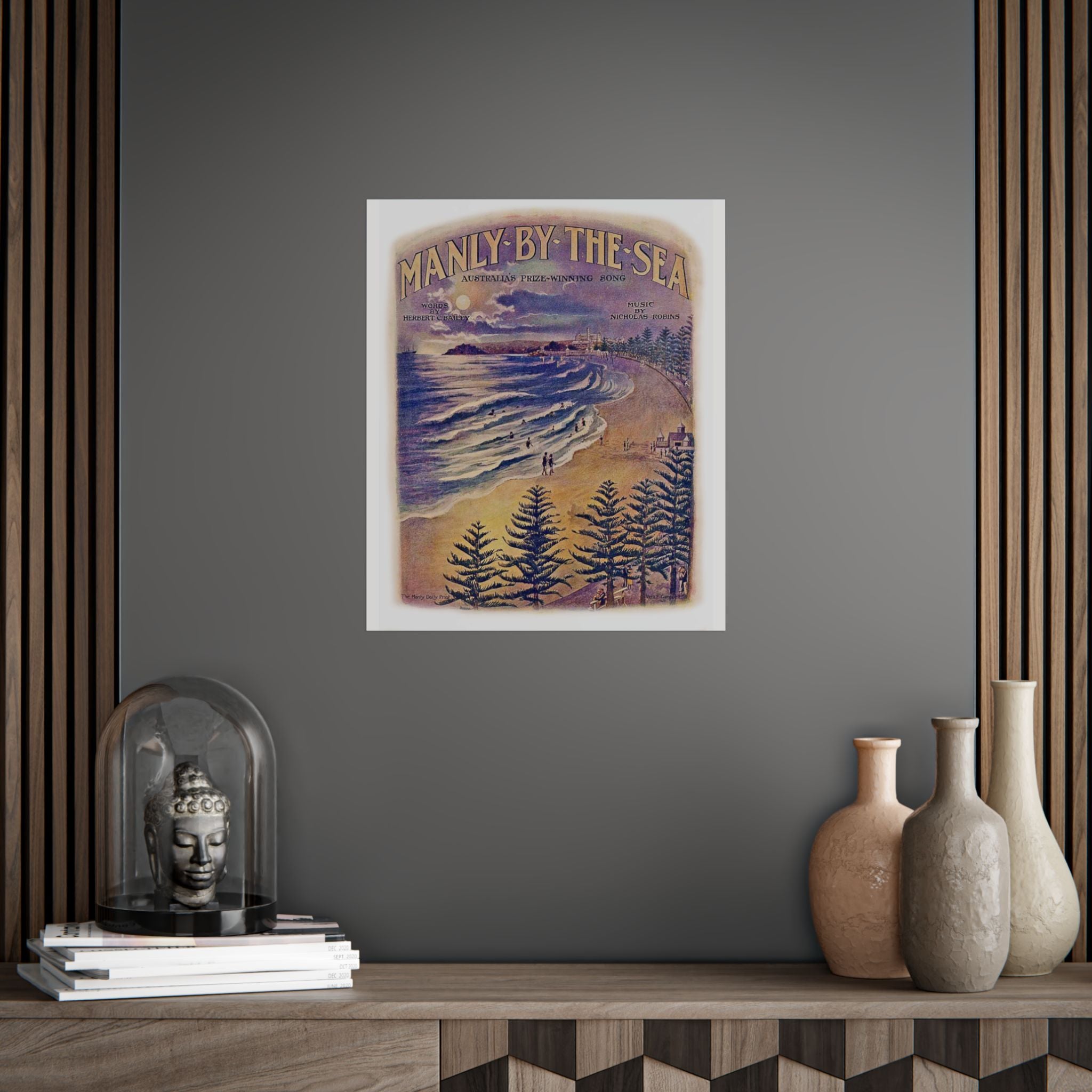Manly by the Sea 1924 Vintage Poster Print 'Vibrant' - Lost Manly Shop