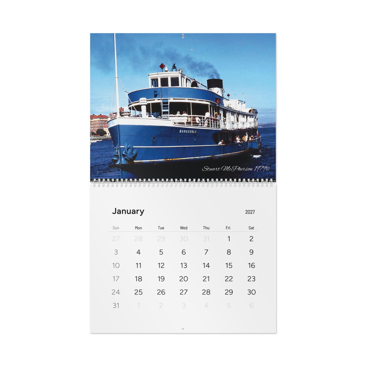Manly Ferries Journey Through Time 2027 Wall Calendar - Lost Manly Shop