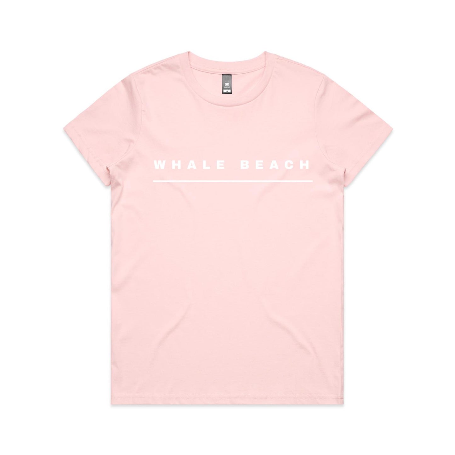Lost Manly custom logo Whale Beach edition AS Colour Women's Maple Tee - Lost Manly Shop