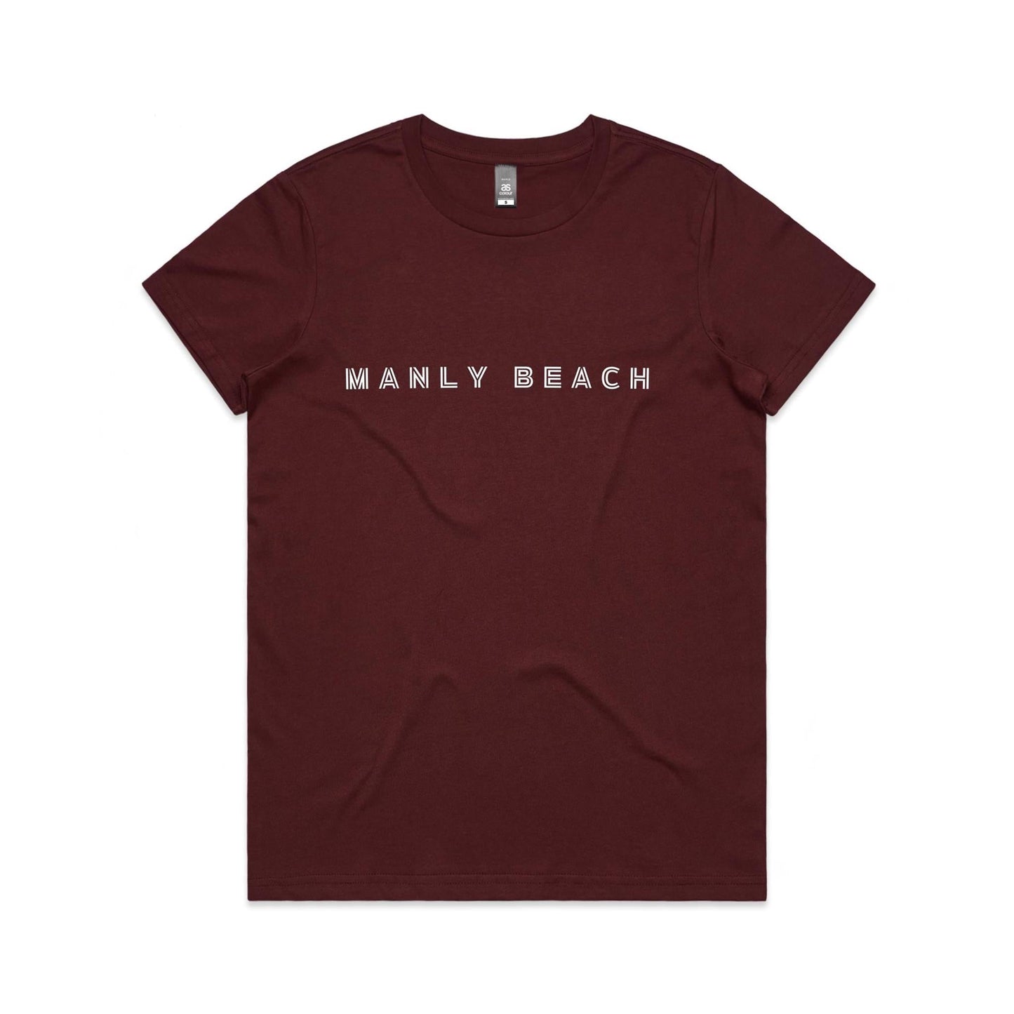 Manly Beach custom logo print on AS Colour Women's Maple Tee 