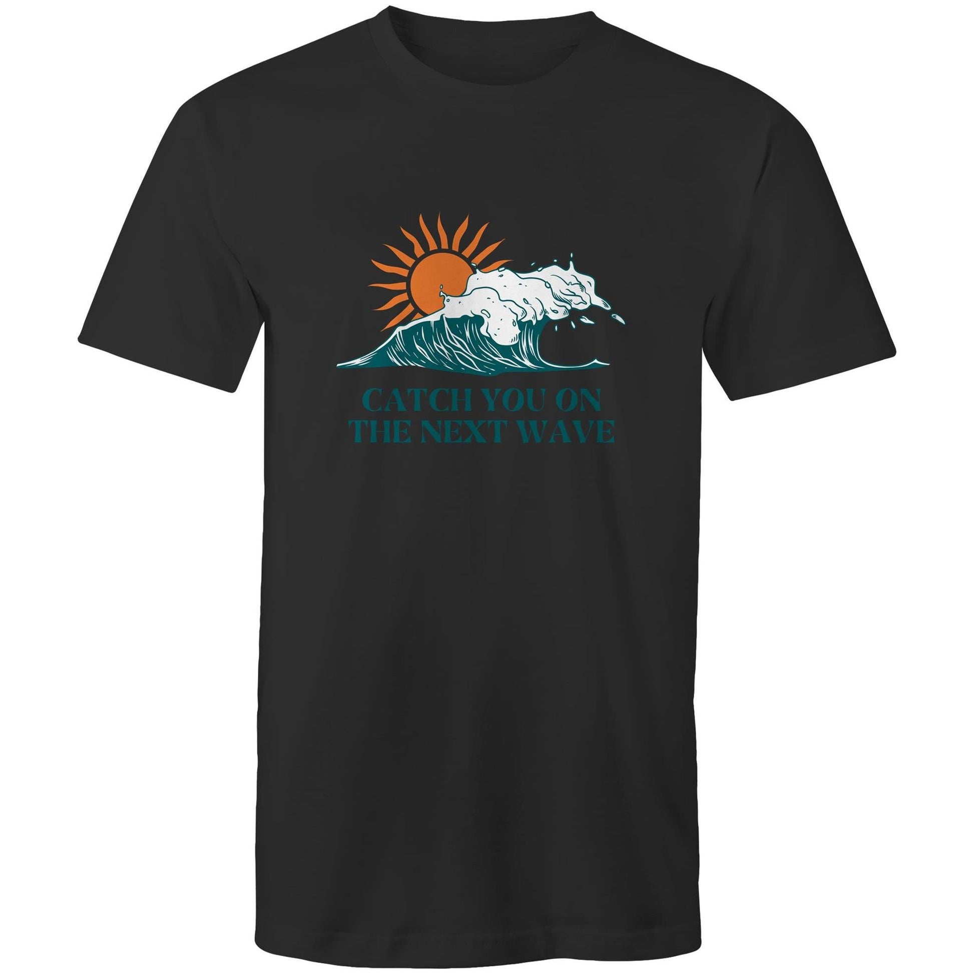 Mens T-Shirt Catch you on the next wave custom logo 