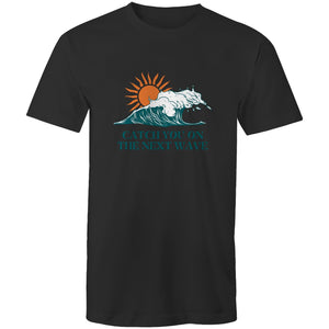 Mens T-Shirt Catch you on the next wave custom logo 