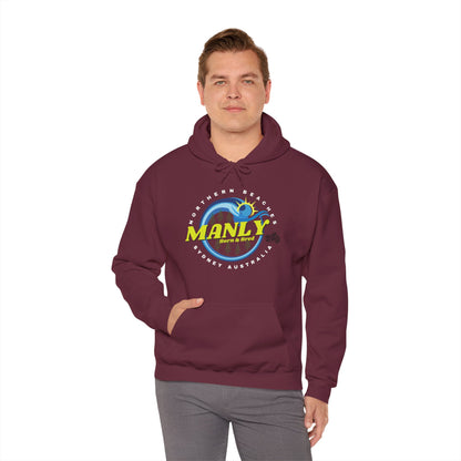 Lost Manly custom logo Manly Beach Surf Hoodie – Sydney Australia Vintage Surf Crest Hoodie - Lost Manly Shop
