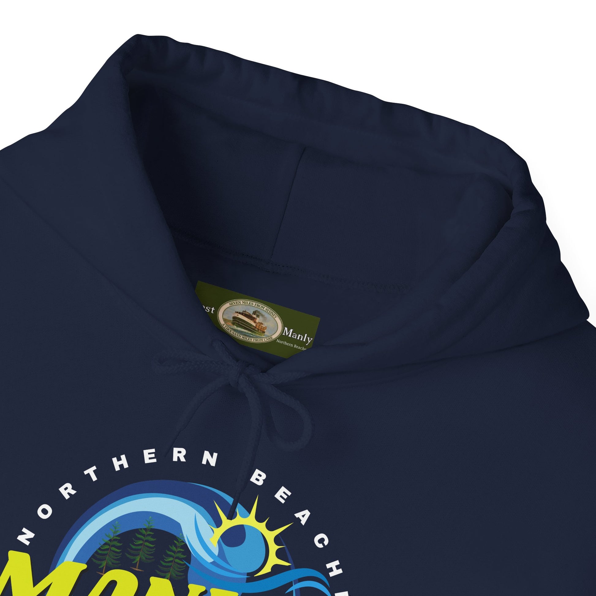 Lost Manly custom logo Manly Beach Surf Hoodie – Sydney Australia Vintage Surf Crest Hoodie - Lost Manly Shop