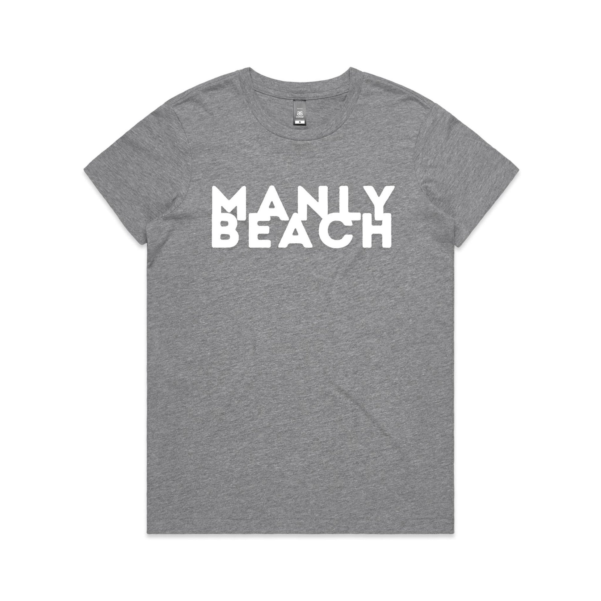 Lost Manly custom logo Manly Beach edition AS Colour Women's Maple Tee - Lost Manly Shop
