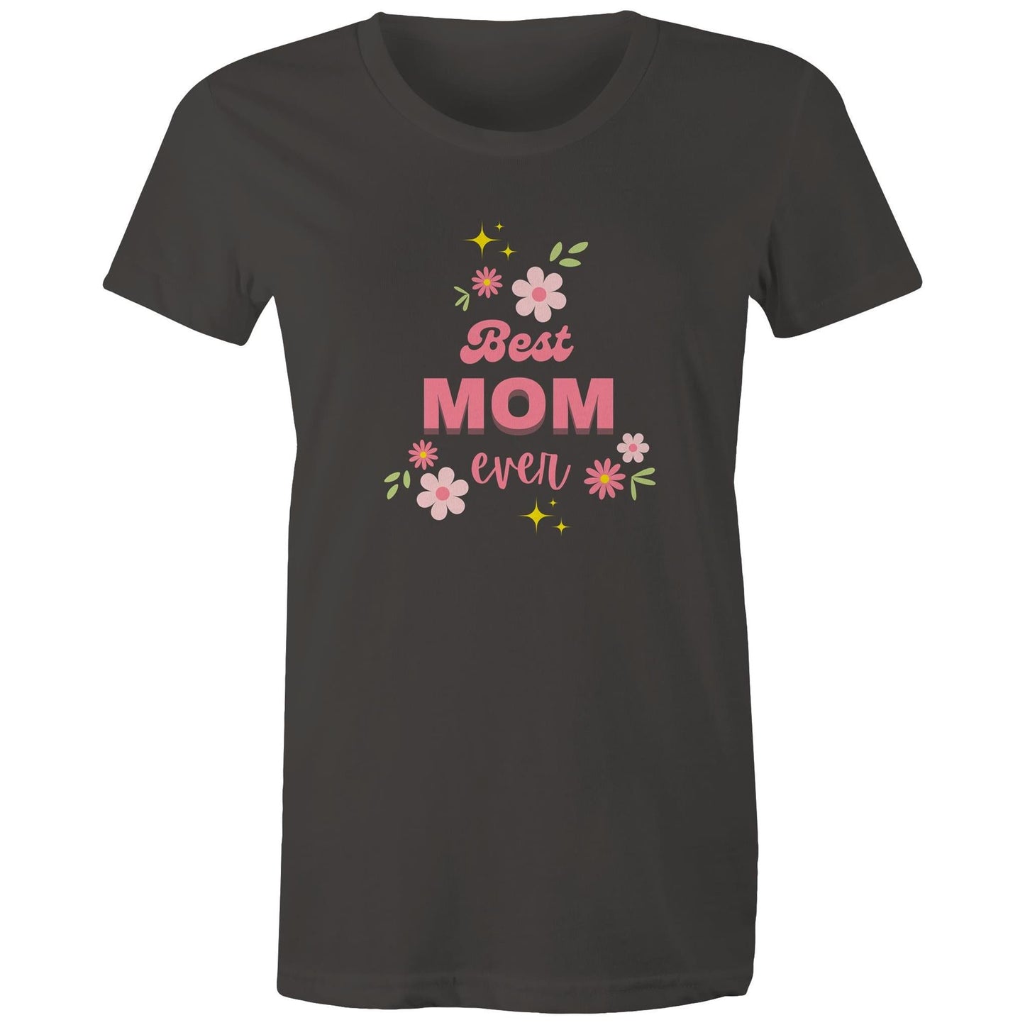 Women's Maple Tee Best Mom Ever Print 