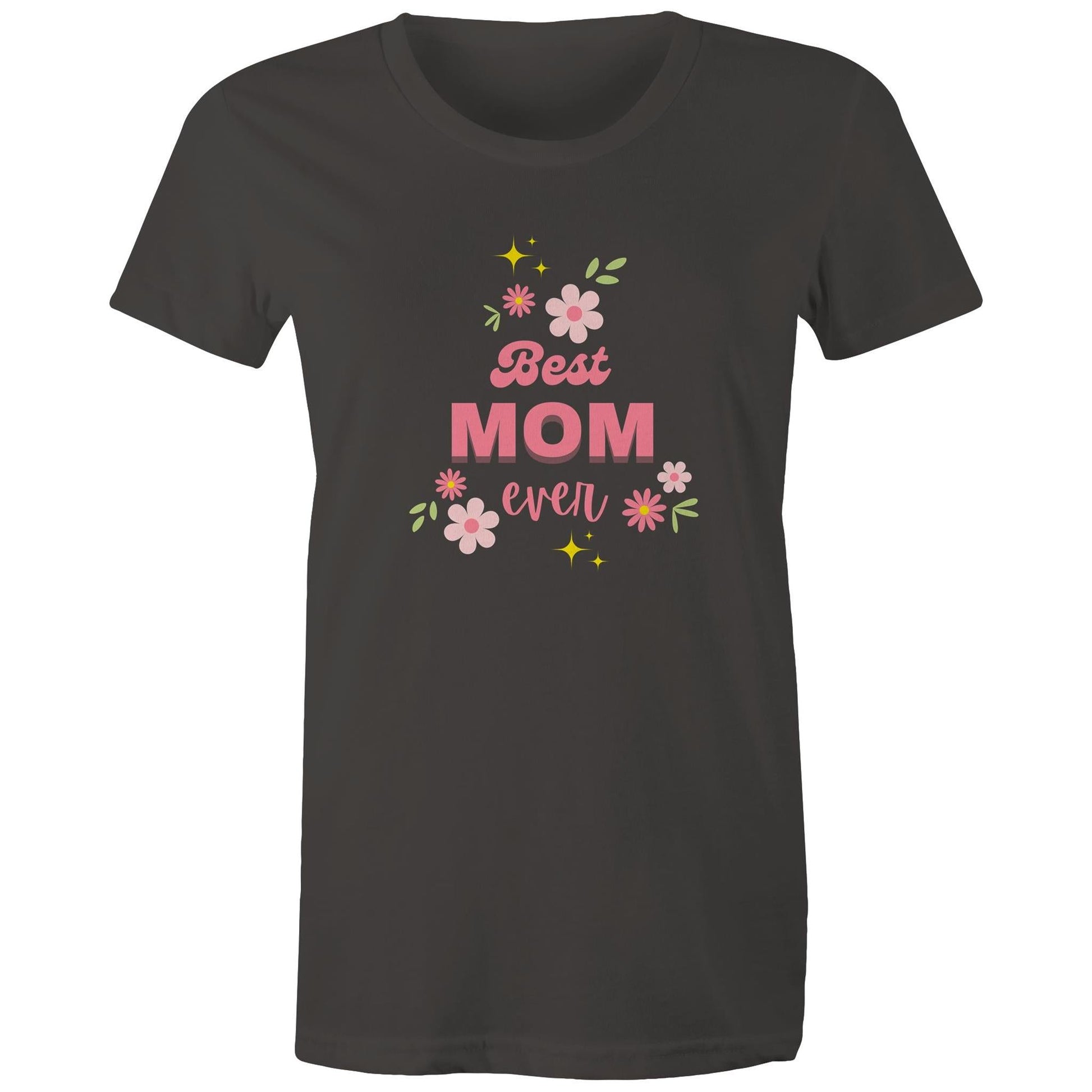 Women's Maple Tee Best Mom Ever Print 