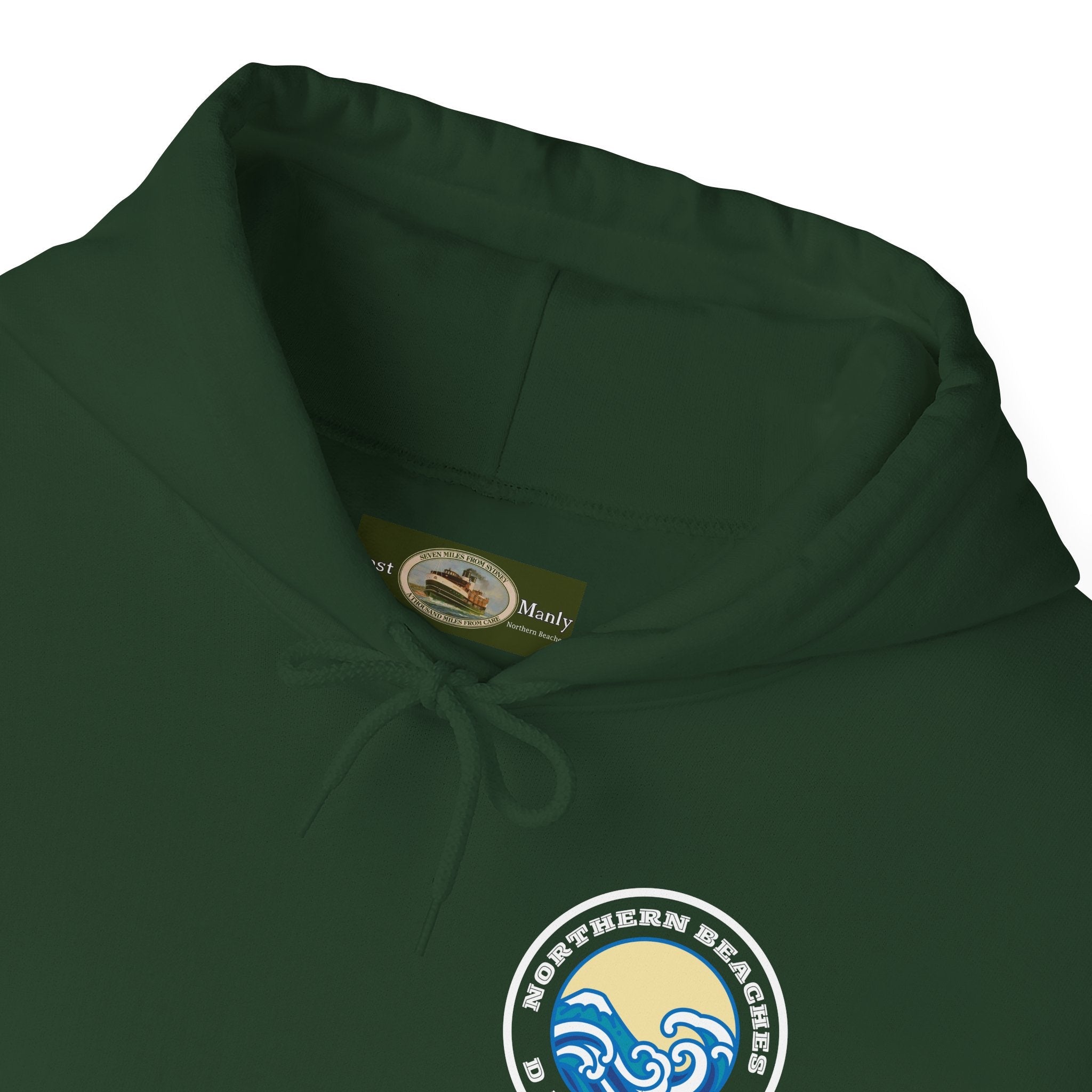 Hoodie custom logo front back Northern Beaches Dee Why 