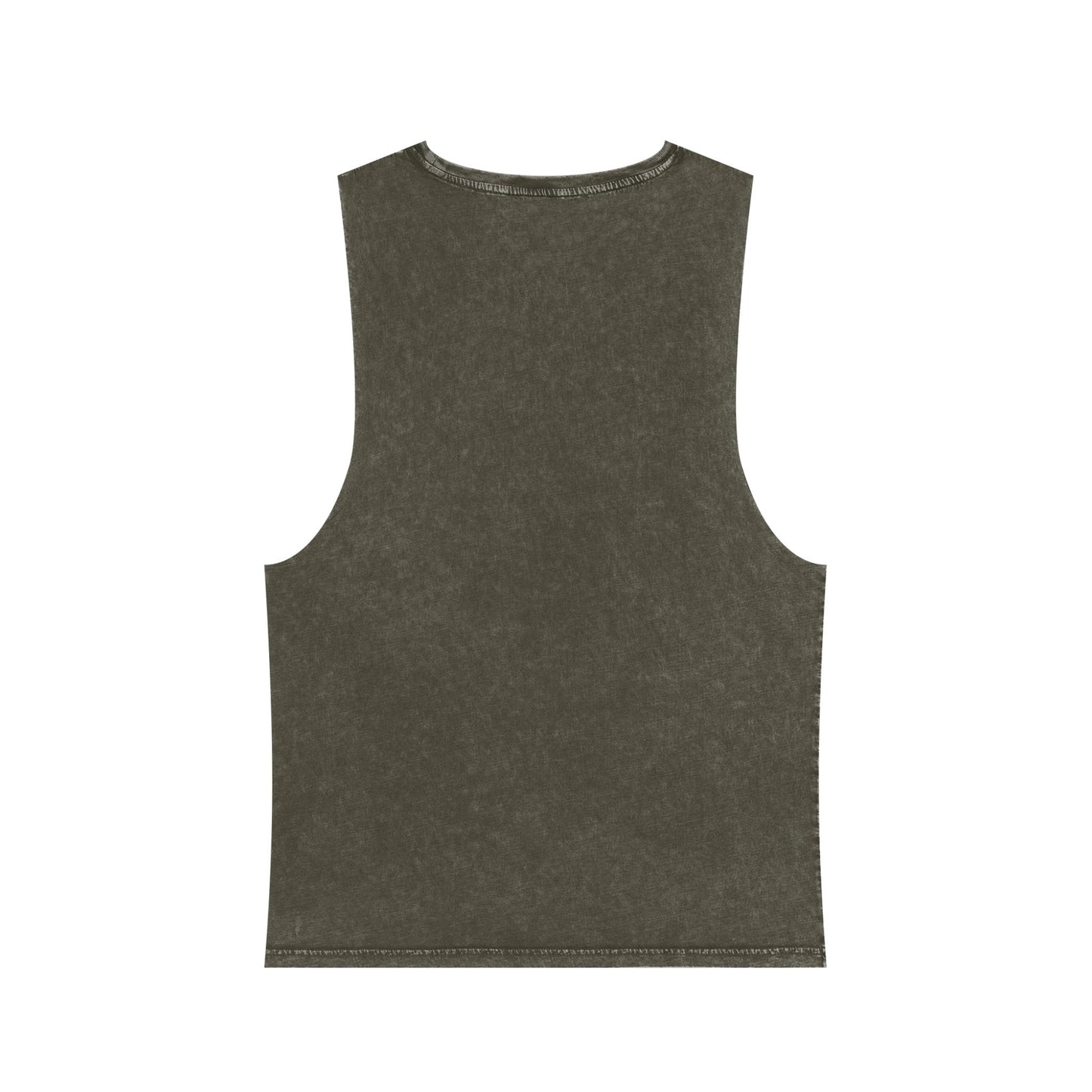 Lost Manly custom logo edition Stonewash Muscle Tank Top — Vintage Black Sleeveless Tee - Lost Manly Shop
