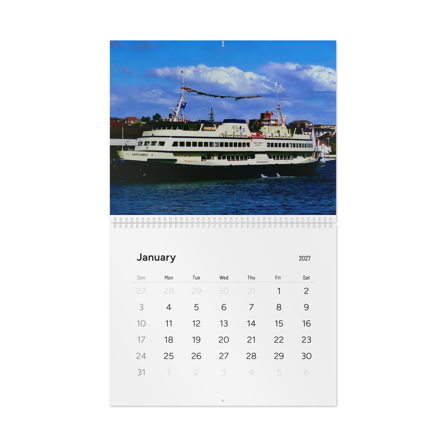 Seven Miles from Sydney – The Freshwater Ferries – MV Narrabeen 2027 Wall Calendar